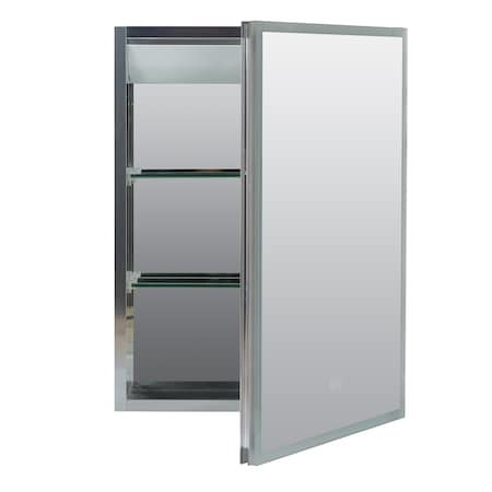 Zenith Products FRAMELESS BIVIEW LED ALUMINUM MEDICINE CABINET, RIGHT HINGE EMRA1824LR